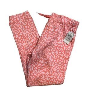 NWT Ideology Youth Girls Pink Animal Print Joggers Sweatpants Athletic - Large